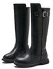 PPXID Boots with Side Easy to Put On and Take Comfortable to Walk Perfect for and Casual Size 19cm Girls' Knee-High Zipper, Off, Water-Repellent, in,