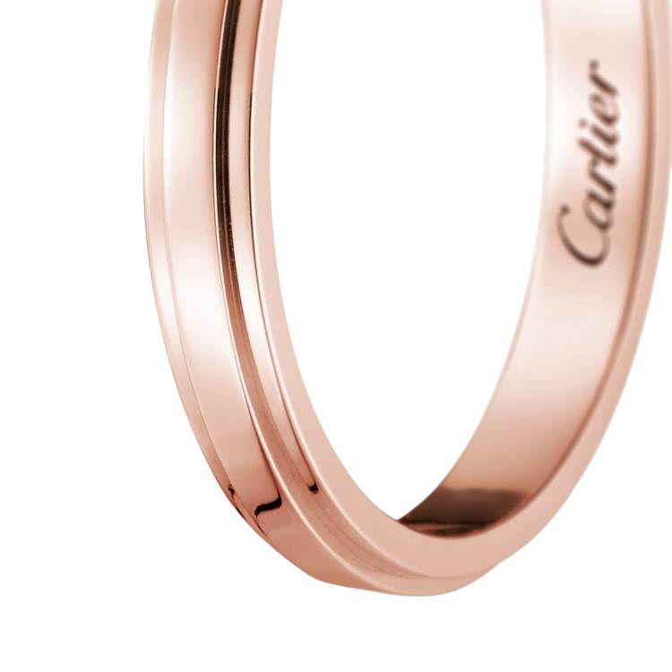 Cartier DAmour Деликатное многослойное кольцо из 18-каратного золота Унисекс кольца Розовое золото B4093700