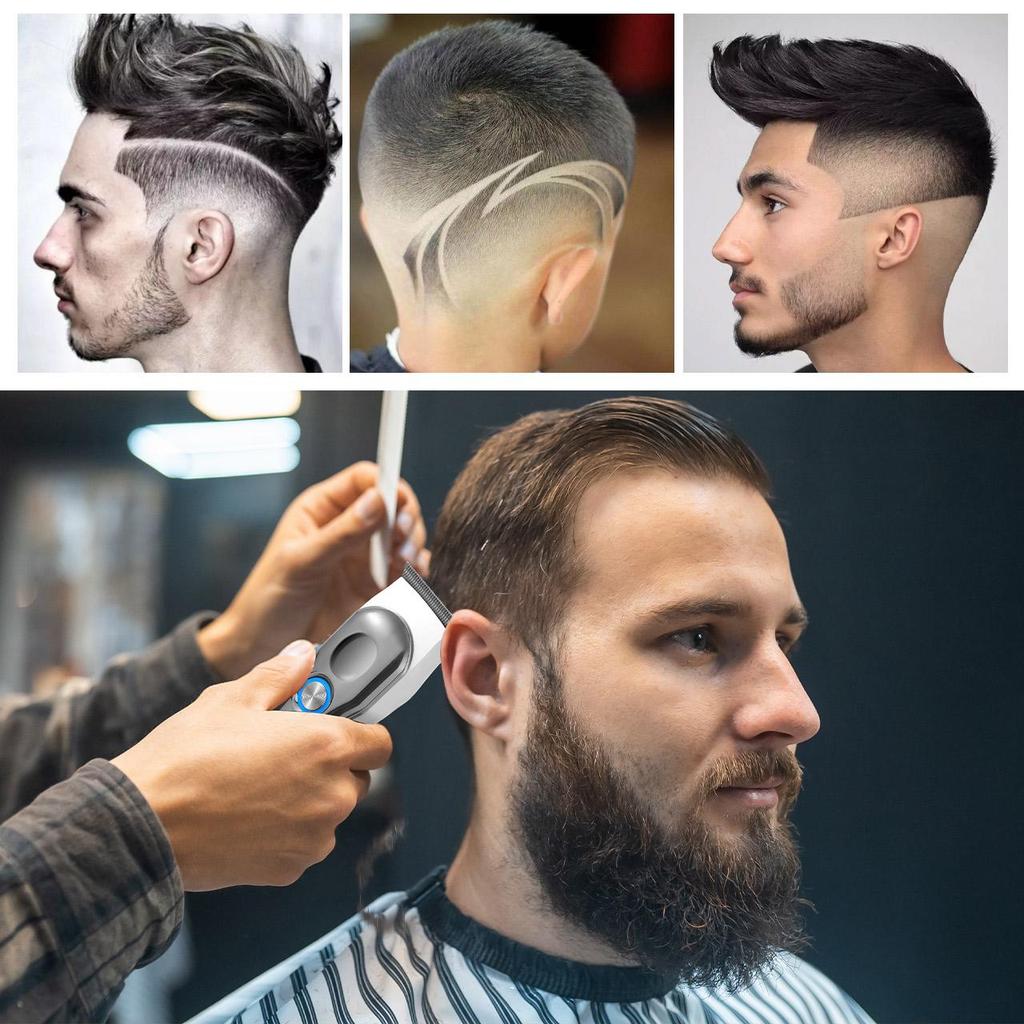 SOLIMPIA Mens Hair Clippers Electric Hair Trimmer Cordless 0mm Beard Trimmer Rechargeable Hair Cutter Kit