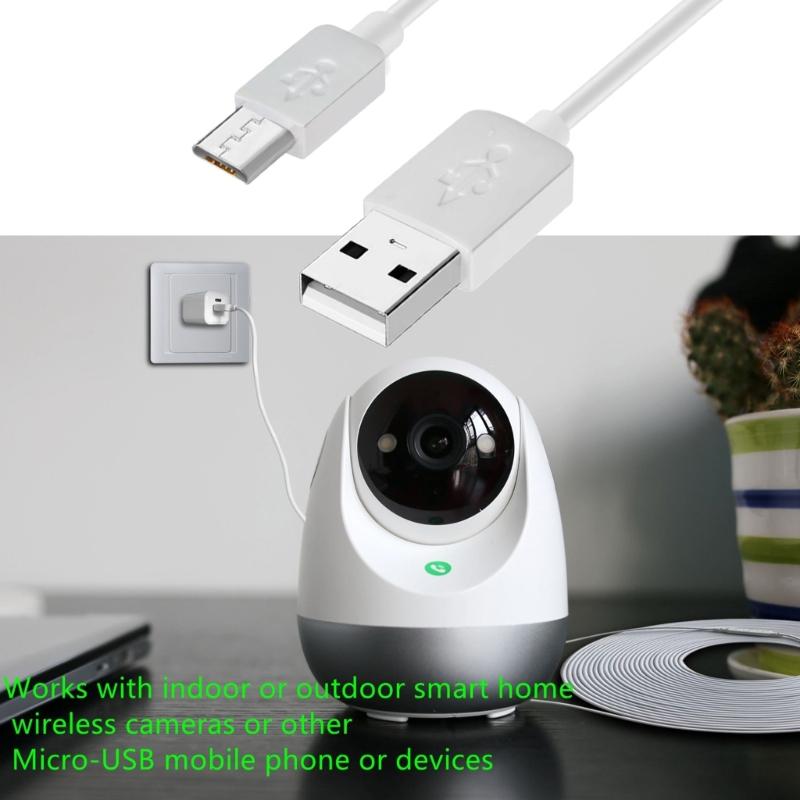 Очень длинный USB-кабель для зарядки Micro USB для термометра / камеры, длинный прочный зарядный провод 393,7 дюйма / 590,55 дюйма