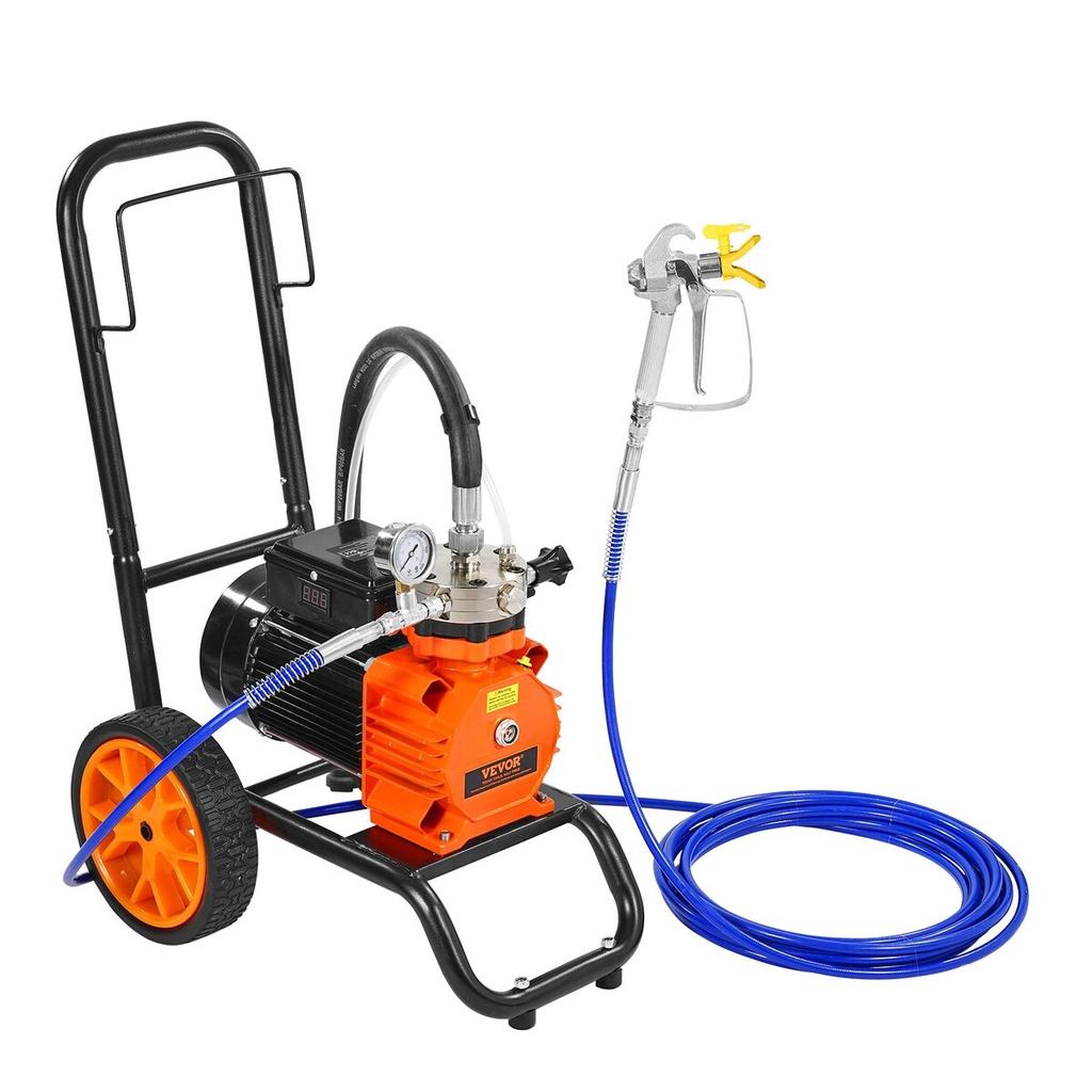 Cart Airless Paint Sprayer Diaphragm Paint Airless Sprayer 1100W Electric