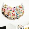 Wall Mounted Stuffed Toy Net Bag Hammock Large Capacity Tassels Design Easy To Install Plush Toy Organizer Corner Hanging Net