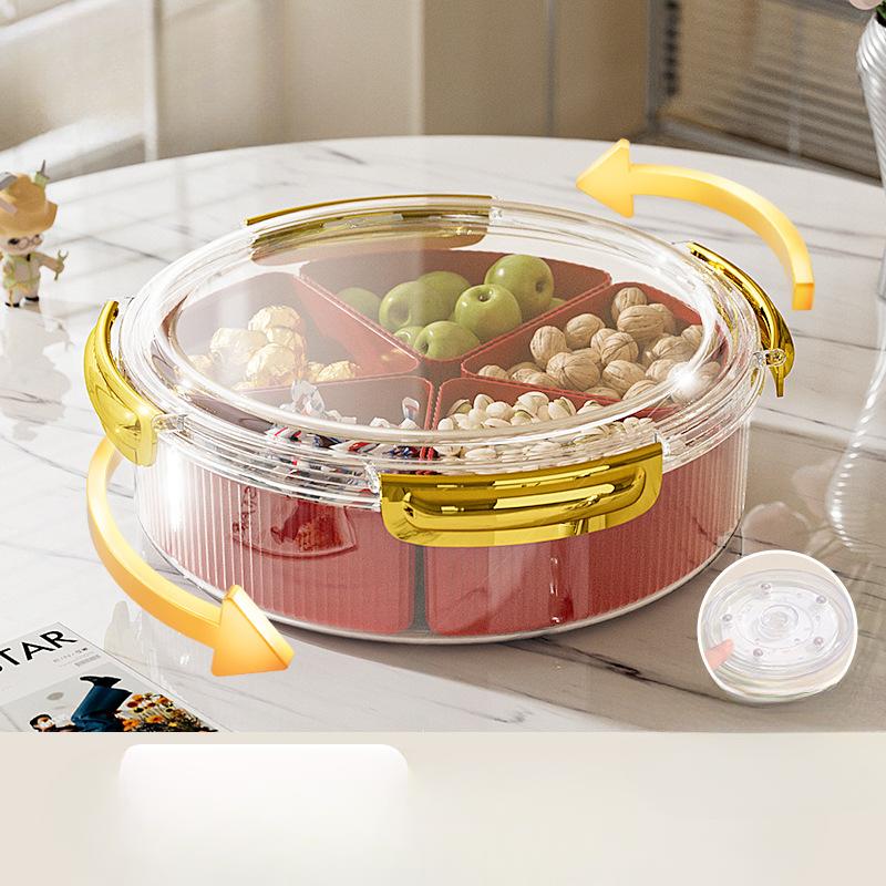 Fruit Plate Living Room Coffee Table Household Sealing Moisture-proof High-quality Fruit Plate Dried Fruit Plate New Year Snack Placement Plate