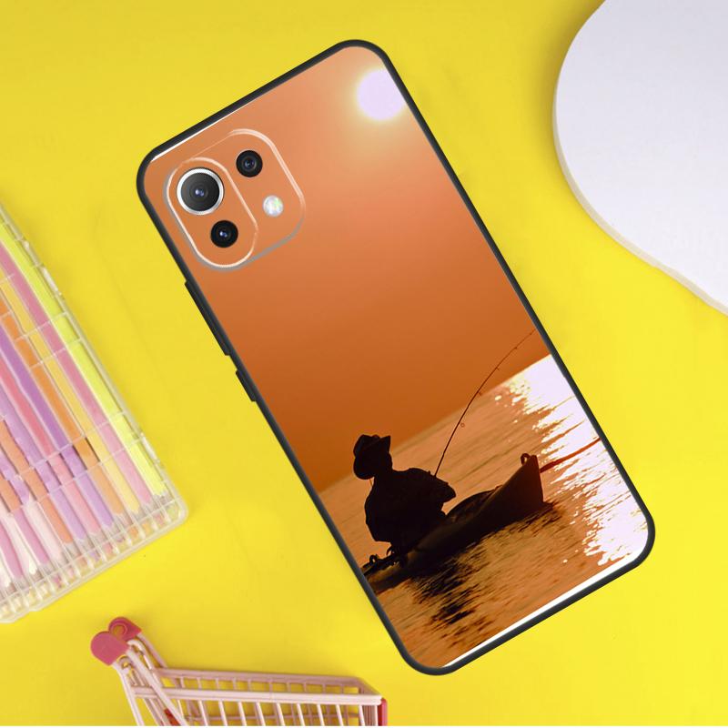 Рыбалка на окуня Озеро Закат Рыбак Чехол для Xiaomi 14T Pro 11T 12T 13T 13 14 Ultra POCO X7 Pro X3 X5 F3 F5 F6 M6 X6 Pro Чехол