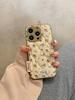 Fashion Flowers Soft Silicone Leather Case For iPhone 16 Pro Max 15 14 13 12 11 16 Plus Shockproof Phone Cover