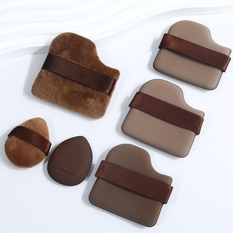 Chocolate Chip Cookie Puff Air Cushion Flocking Powder Puff Without Powder Wet Dry Makeup Sponge Hydrophilic Polyurethane Borla