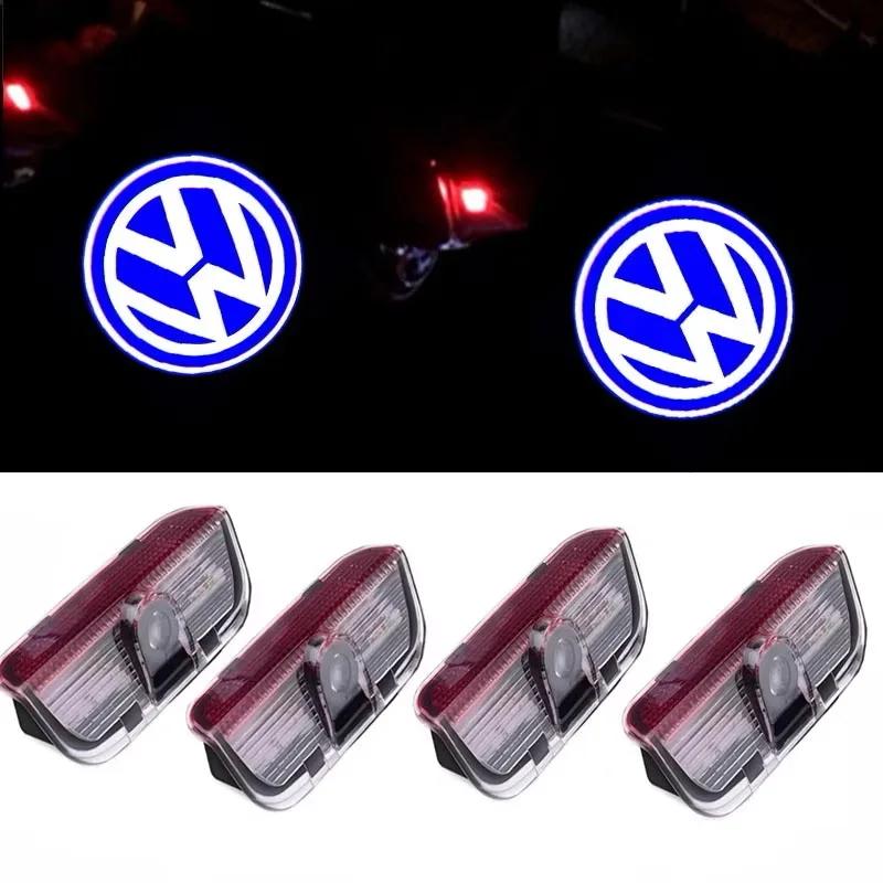 SVLHP1 4X LED Car Door Logo Projector Light Accessories for VW R Golf 5 6 7 GTI GTD GTE Touareg CC Passat B6 B7 B8 B9 C6 C7 C8 Tiguan