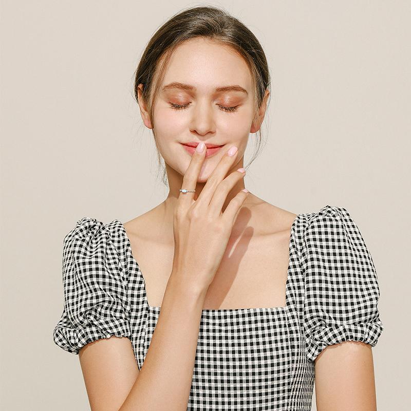 MODIAN Кольца на палец из стерлингового серебра 925 пробы с натуральными овальными опалами, оригинальный дизайн, модные ювелирные аксессуары для женщин