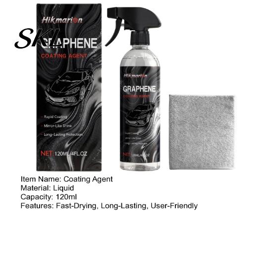 Car Wheel Cleaning Spray Graphene Ceramic Coating Agent, 120ml Paint Sealant for Mirror Resistant Shine, Quick Dry UV & Acid Rain Protection