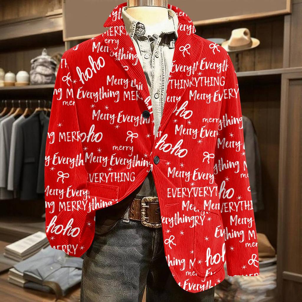 Мужской уродливый рождественский вельветовый теплый карманный пиджак-кардиган, мужской повседневный костюм