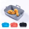 Silicone Air Fryer Baking Tray Rectangular Silicone Tray High Temperature Draining Oil Inside Liner Fryer Pad
