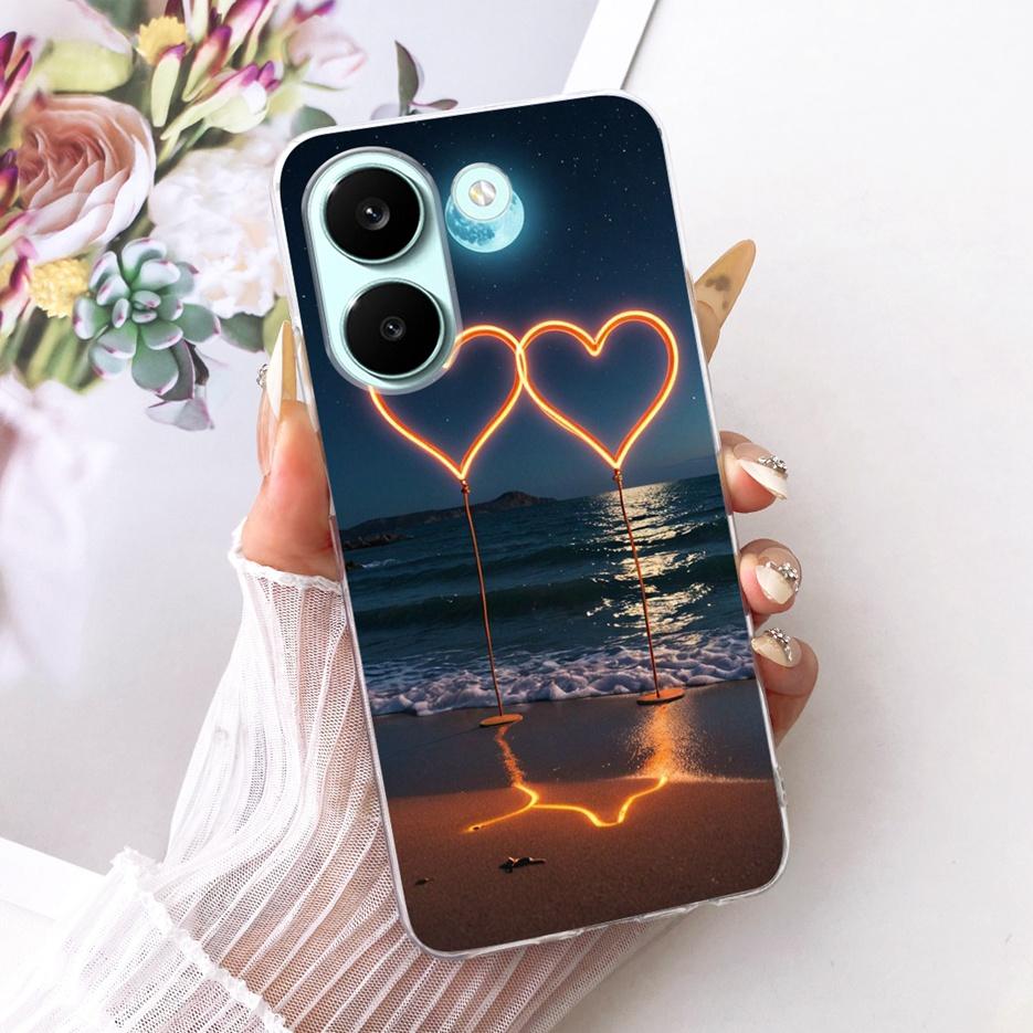 Чехол для Xiaomi Poco X8 Pro 5G Милый Чехол с Рисунком Сердечка Мягкий Тонкий Чехол для Телефона Для Xiaomi Poco X8 Pro Max PocoX8 Pro 5G