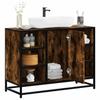 VidaXL Bathroom Vanity Unit Smoked Oak Engineered Wood, Bathroom Sink Cabinet, Bathroom Furniture 849291