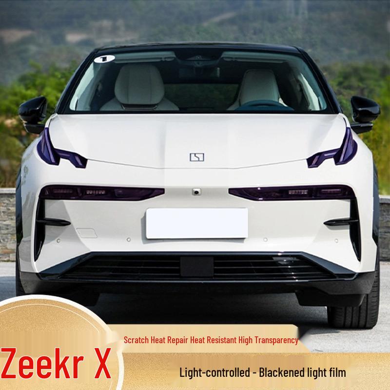 TPU Пленка на фары и задние фонари Zeekr 007 - Черный Воин X001/9