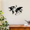 1pc Metal World Map Compass - Stylish Wall Décor, Metal Sign, and World Map Wall Art for Elegant Home Decoration