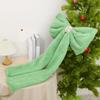 Large Green Velvet Bow Decoration Wall Hanging Ribbon Bow Room Background