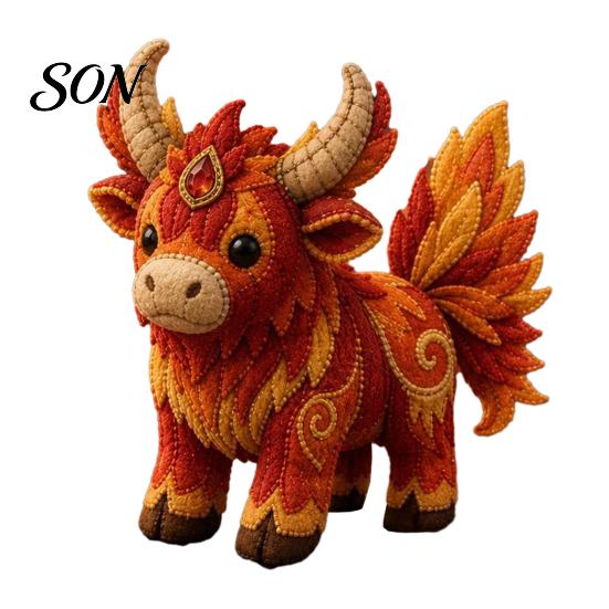 Creative Hobby Kits for Sewing Enthusiasts Highland Cow Patchwork Kit Adults Beginners, DIY Handmade Fabric Doll Craft Decorative Crafting Set
