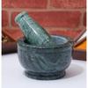 Crocon Green Marble Mortar and Pestle Set – 4 Inch Hand Grinder for Spices, Silbatta, and Kitchen Accessories Items for Home
