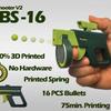 1 Набор Новая Модель 3D Печатный ABS Мини Игрушечный Бластер Пружинный Идеально Подходит Для Детских Игр На Улице Семейных Встреч