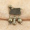 Vintage Sweater Brooch Creative Alloy Hairball Fringed Corsage Fashion Simple Coat Accessories