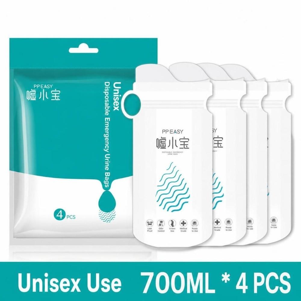 4pcs 700ML Large Capacity Car Urinary Bag Vehicle-mounted Emergency Urine Bags Men and Women