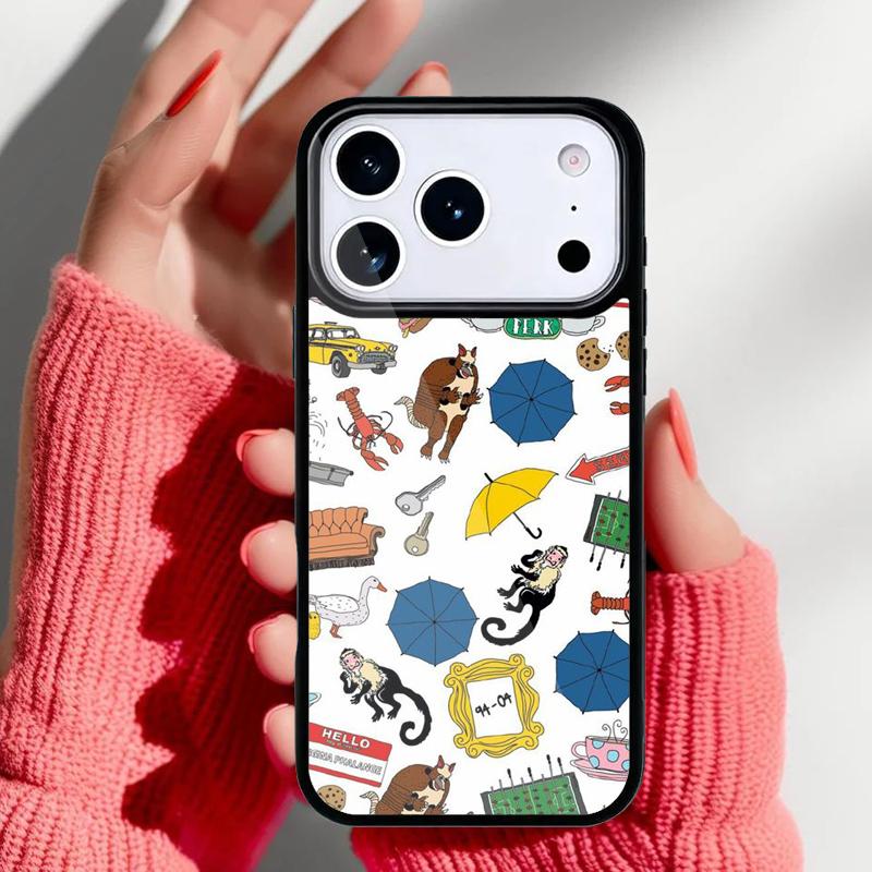 Friends TV Show soft Phone Case for iPhone 17 16 15 14 13 Pro Max Back Cover for 12 11 Pro Coque