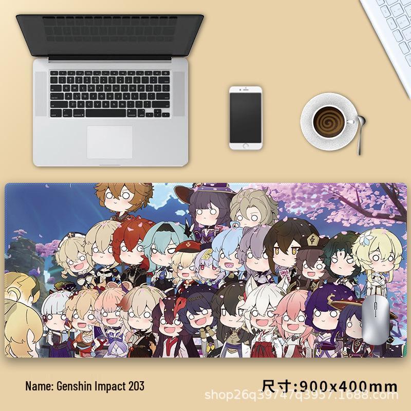Очень большой коврик для мыши Genshin Impact Венти - Утолщенный аниме коврик для клавиатуры