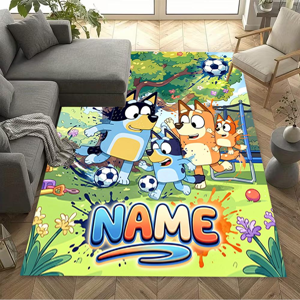 Halloween Soccer Fun Customize Your Name Floor Rug Office Rug Design for Outdoor Dormitory Hallway Decorate room Anti-slip Rug Office home decor