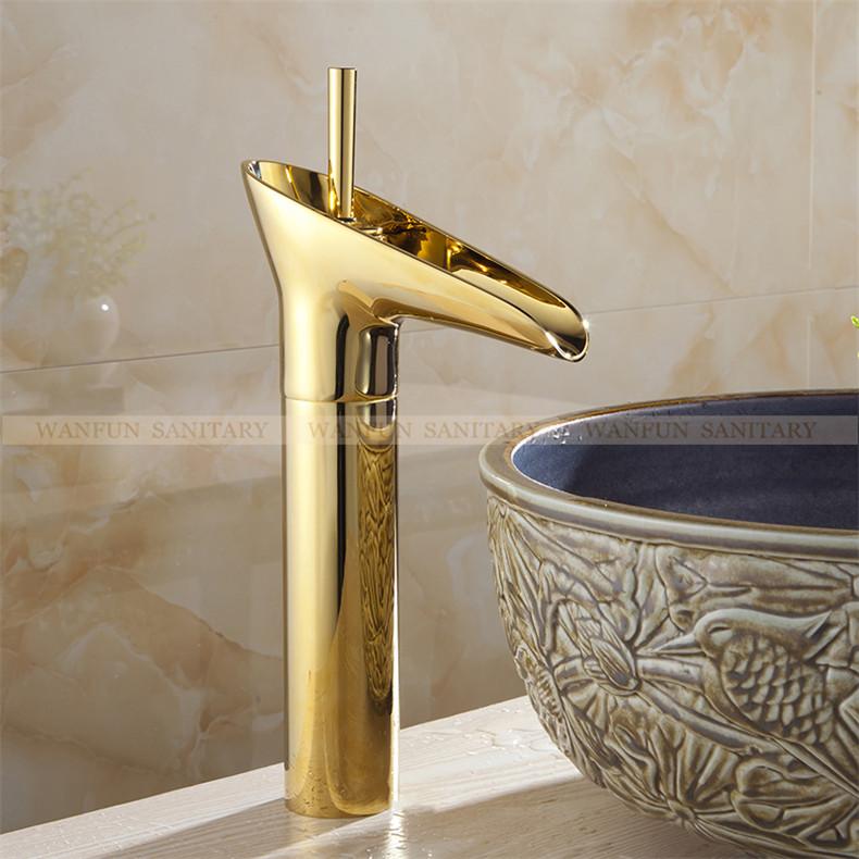 Basin Faucets Waterfall Bathroom Antique Faucet Single Handle Torneiras Para Banheiro Mixer Tap Deck Mounted Water Tap AL-9207K