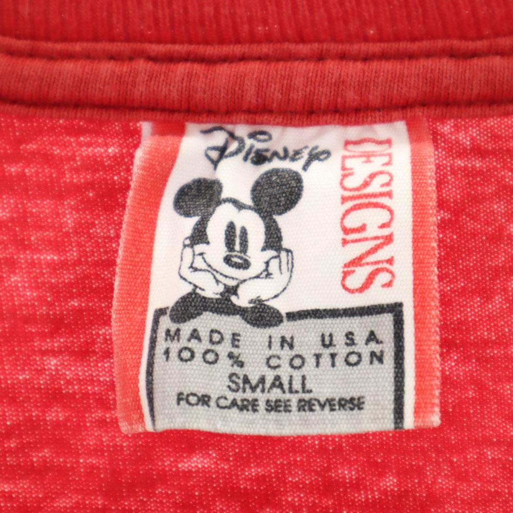 Disney 90-е Сделано в США Старая футболка с коротким рукавом S ДИЗАЙНЫ Микки Маус Мужская Б/У