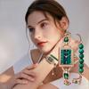 UTHAI W41 New Quartz Crystal Women Watches Fashion Light Luxury Waterproof Exquisite Emerald Original Ladies Bracelet Wristwatch