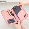 New Passport Folder Ticket Storage Document Bag Zipper Long Wallet Multifunctional Travel Passport Bag