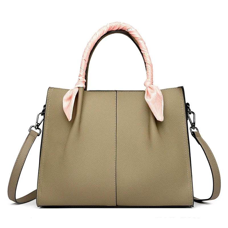 3 слоя натуральной кожи большой емкости женская роскошная женская сумка через плечо женские сумки