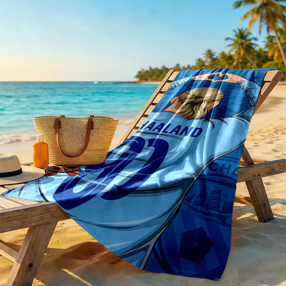 Haaland Beach Towel High Absorbency & Quick-Dry Comfortable Lightweight Portable for Swimming,Beach,Camping, Travel, Beach Accessories,Gym