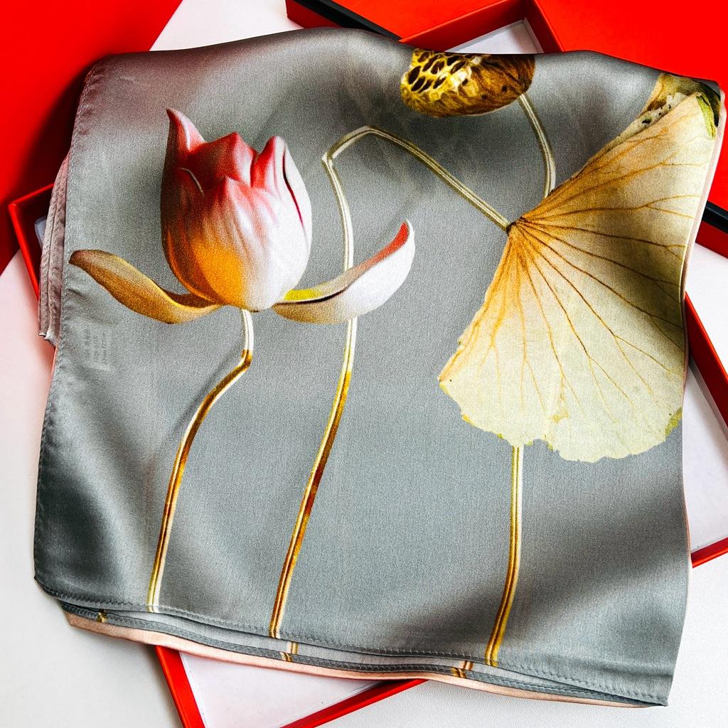 Весенне-осенний шелковый шарф женский шелковый длинный шарф подарок китайский стиль ципао шаль из 100% шелка тутового дерева