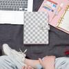 A5 Premium Leather Grid Pattern Binder Journal