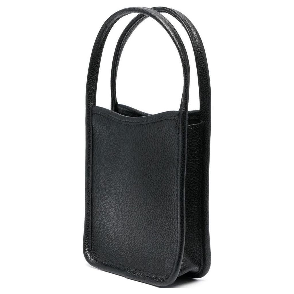 Longchamp Кожаная сумка-тоут Le Foulonné 14 Open с короткой ручкой, мини, женская, черная 10186021001