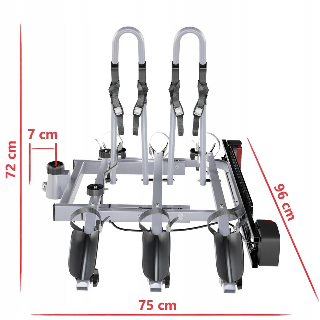 Amos TYTAN 3 PLUS bike rack for 3 bikes