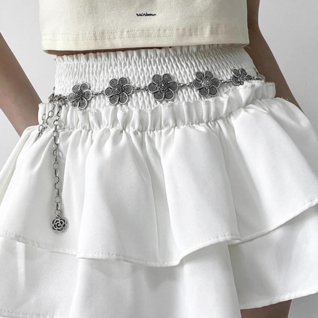 Belt Women'S Skirt Dress Retro Ethnic Style Decoration Flower Waist Chain Accessories High Fashion