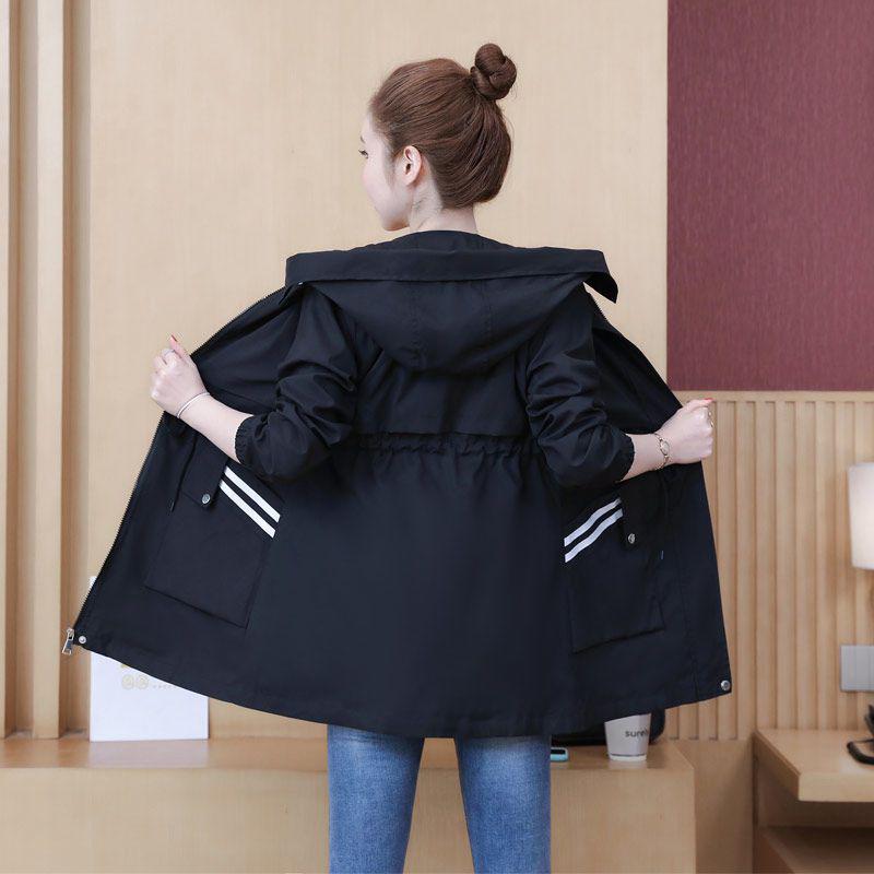 Женская облегающая ветровка с капюшоном - плюшевая и утолщенная, мода осень/зима 2023, средняя/длинная длина