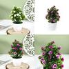 Fake Hibiscus Flower 25pcs Round Small Potted Plants For Coffee Table Ornaments And Scene Decoration