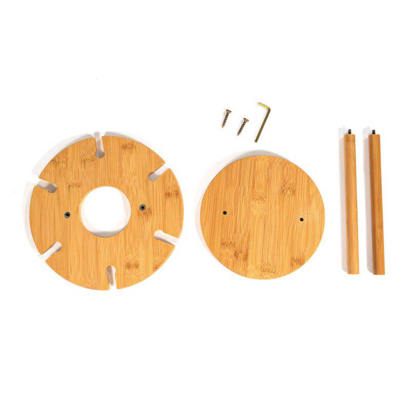 Съемная винная полка Деревянный держатель для бокала для вина Бамбуковая настольная винная полка для 6 стаканов и 1 бутылки вина