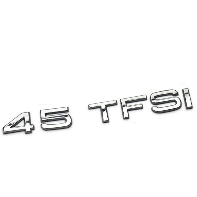 Модифицированные буквы 30, 35, 40, 45, 50 TFSI V6T V8T, смешанная металлическая наклейка на автомобиль, подходит для всех задних знаков автомобиля, наклейки с логотипом