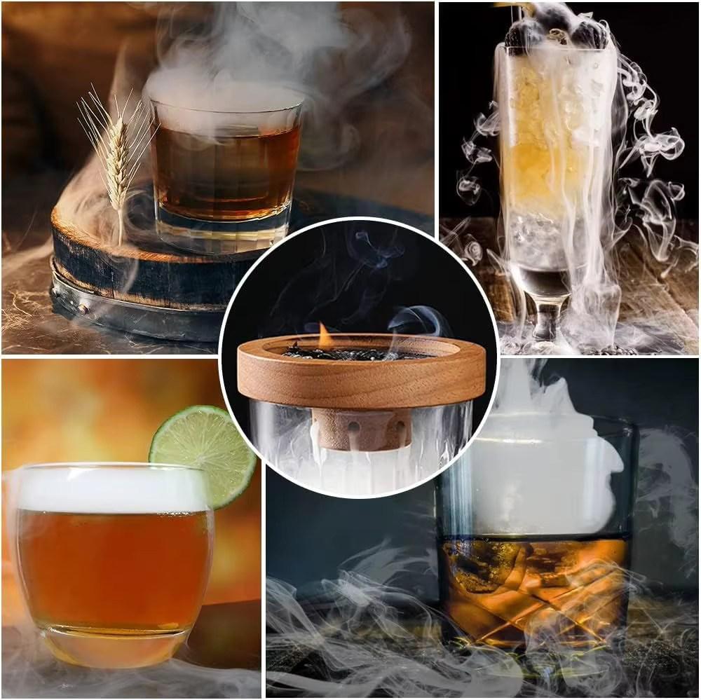 Whiskey Smoker Infuser Kits Wood Chips Bourbon Cocktail Old Fashioned Birthday Gifts For Men Father’s Day Husband Drink Lover