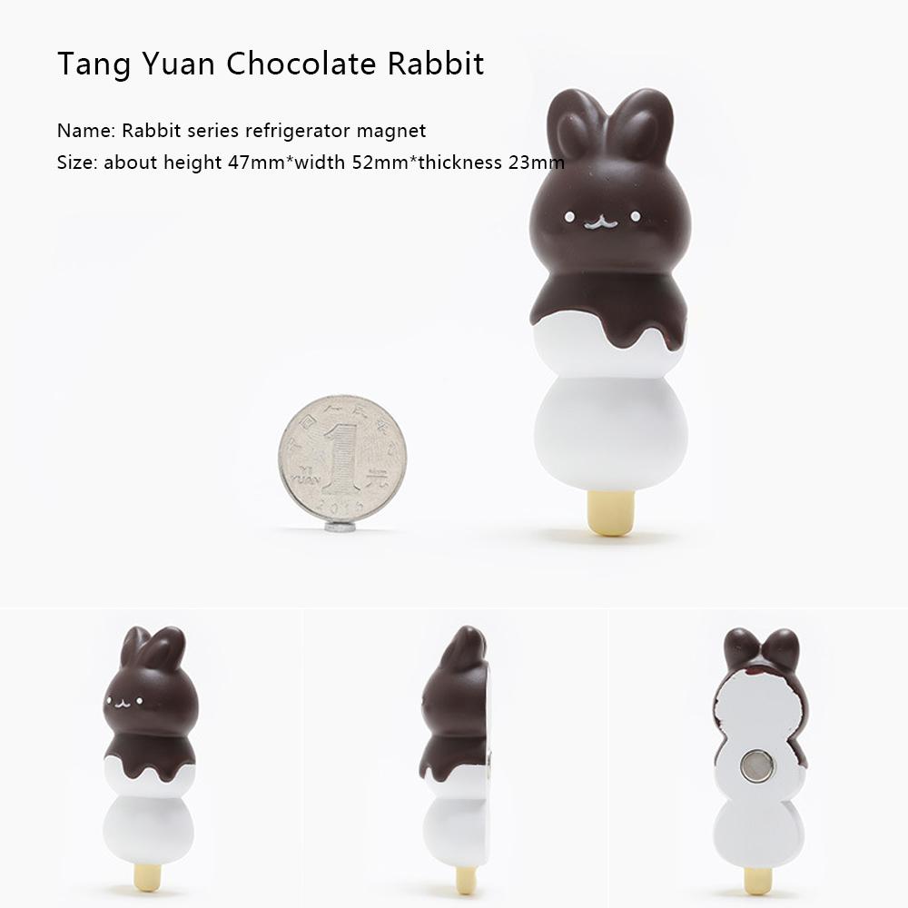 Bunny Magnetic Fridge Sticker Creative DIY Resin Cartoon Cute Personality Design 3D Home Decorations Ornaments Various Styles