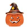 Halloween Ceramic Pumpkin Tea Light Holder Tabletop Spooky Pumpkin Sculptures Candle Holder for Home Holiday Party Decoration