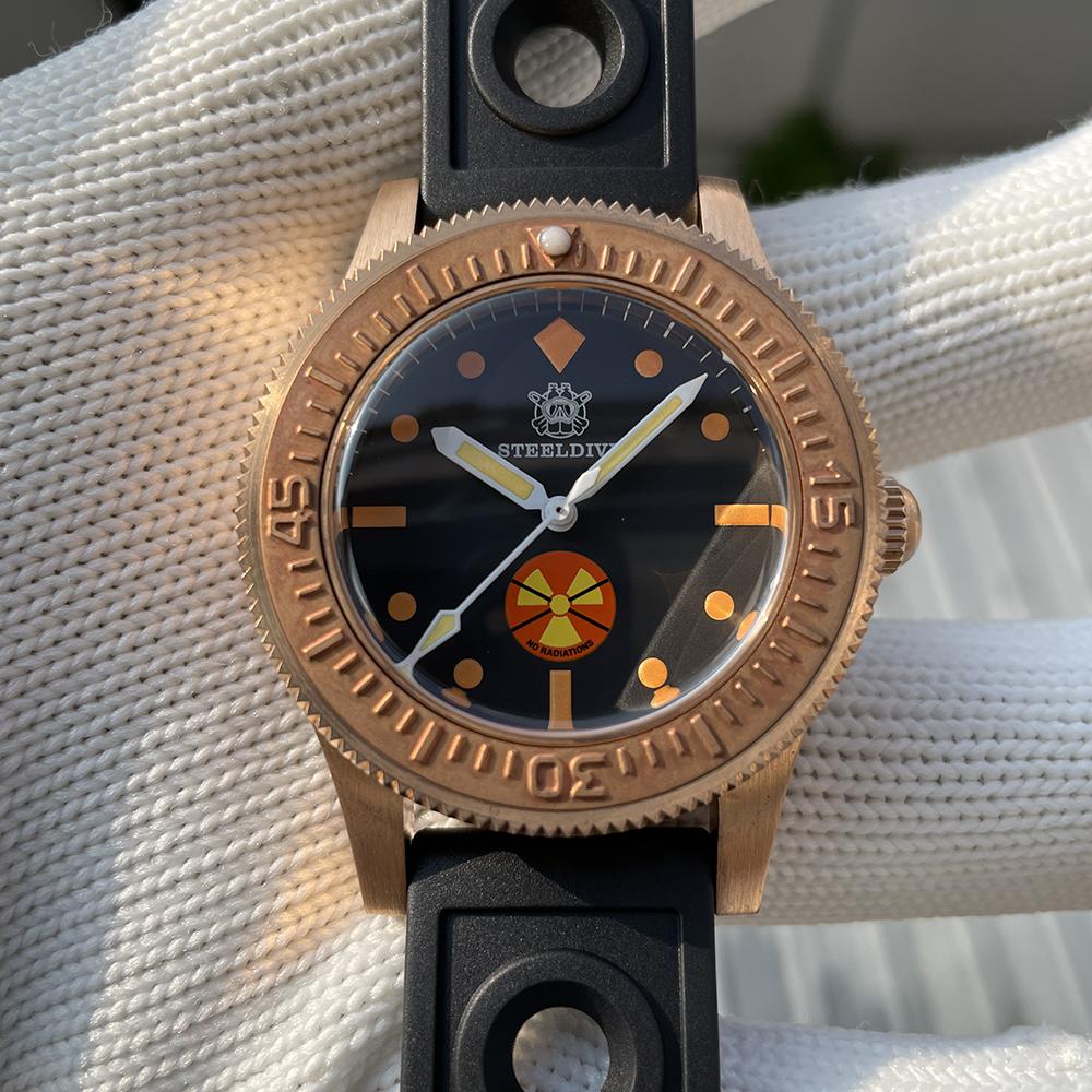 STEELDIVE SD1952VS NEW Bronze Watches 300M Waterproof Swiss Luminous Automatic Mechanical Wristwatch Luxury Dive Watch For Men
