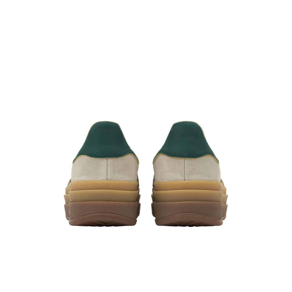 adidas Gazelle Bold Cream Collegiate Green Женские кроссовки Кремово-белые Magic-Beige ID7056