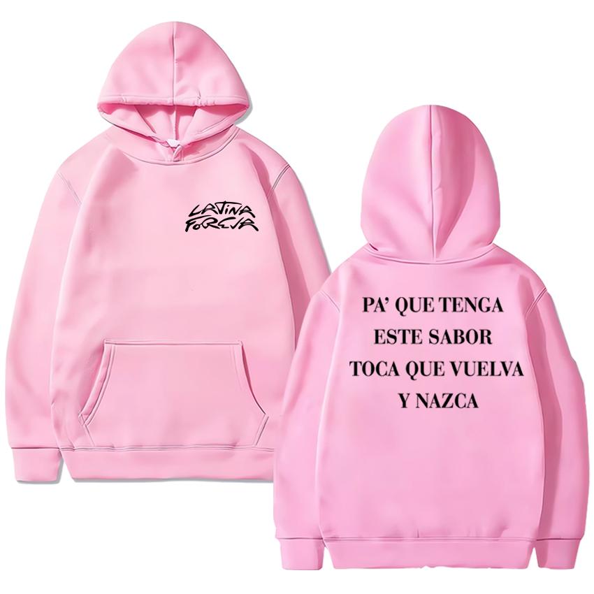 2025 New In Karol G Latina Foreva Song Double Sided Printed Hoodies Men Women Fashion Casual Sweatshirt Unisex Fleece Pullovers