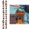 Halloween Door Scene Setter With Paper Pumpkin And Bat For Trickortreat And Party Atmosphere